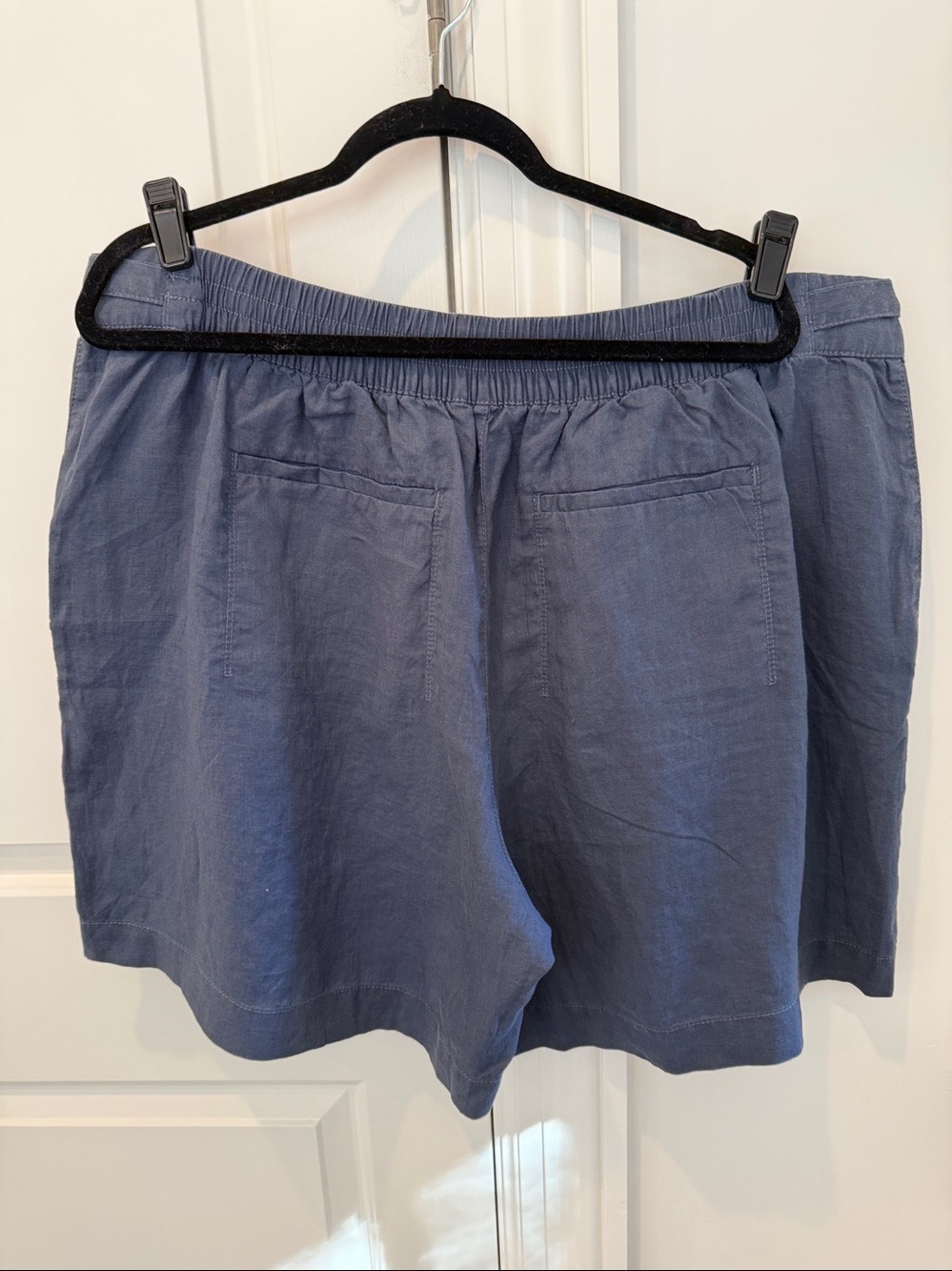 Athleta Voyager Linen Shorts Size 20 Granite Blue NWOT - Picture 2 of 8
